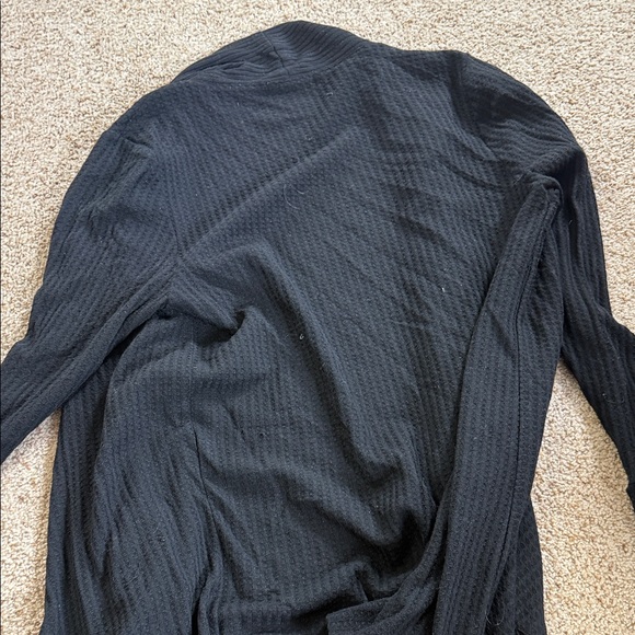 Sweet Romeo Black Open-Front Ribbed Cardigan - Picture 9 of 11